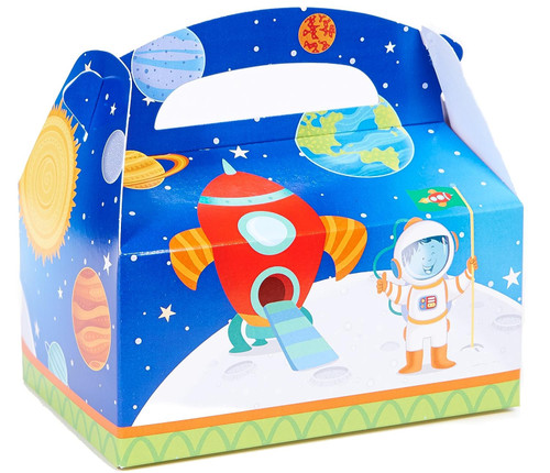 Rocket to Space Ship Outer Solar System Birthday Party Favor Toy Gift Boxes