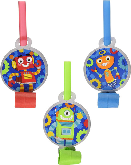 Party Robots Toy Space Bots Boys Kids Birthday Party Favor Horns Blowouts