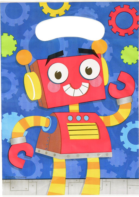 Party Robots Toy Space Bots Boys Kids Birthday Party Favor Sacks Loot Bags