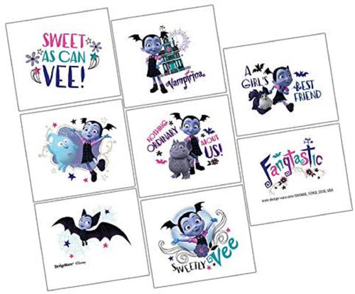 Vampirina Vampire Girl Disney Junior Kids Birthday Party Favor Temporary Tattoos