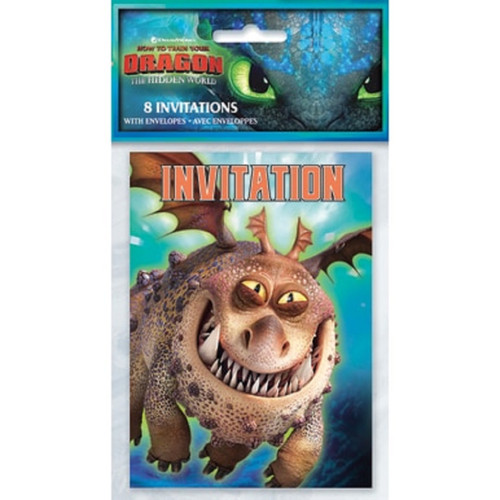 How to Train Your Dragon Hidden World Kids Birthday Party Invitations Envelopes
