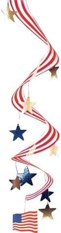 US Flag July 4th Holiday USA Patriotic Theme Party Super Swirl Decoration