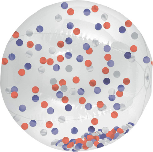 Patriotic July 4th Holiday USA Theme Party Favor Inflatable Confetti Beach Ball