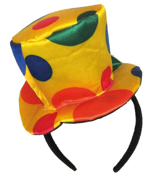 Circus Clown Hat Headband Circus Fancy Dress Halloween Adult Costume Accessory