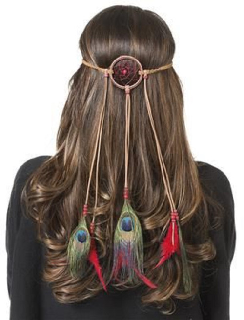 Native American Feather Headband Dream Catcher Halloween Adult Costume Accessory