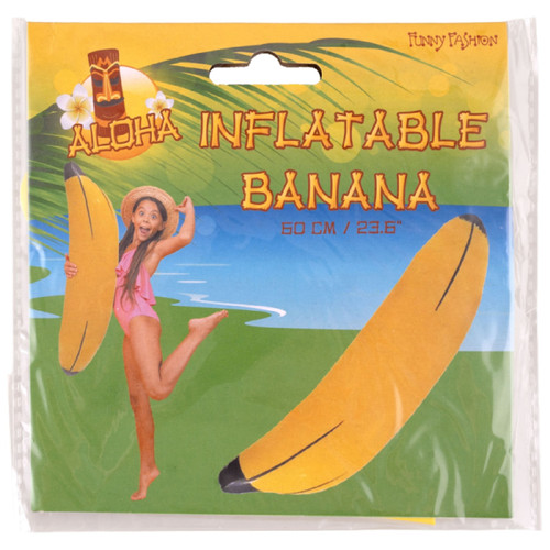 Inflatable Banana Prop Summer Luau Fancy Dress Halloween Adult Costume Accessory