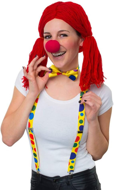 Circus Clown Set Dotty Carnival Fancy Dress Up Halloween Adult Costume Accessory