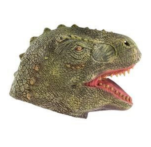 Dinosaur Latex Mask Green Animal Fancy Dress Halloween Adult Costume Accessory