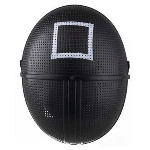 Black Mask w/Square Game Show Fancy Dress Up Halloween Adult Costume Accessory
