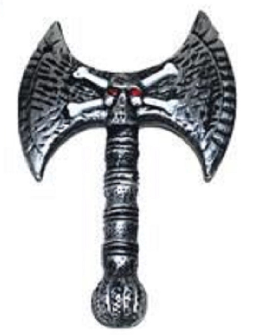 Double Axe Horror Hand Weapon Toy Fancy Dress Up Halloween Costume Accessory