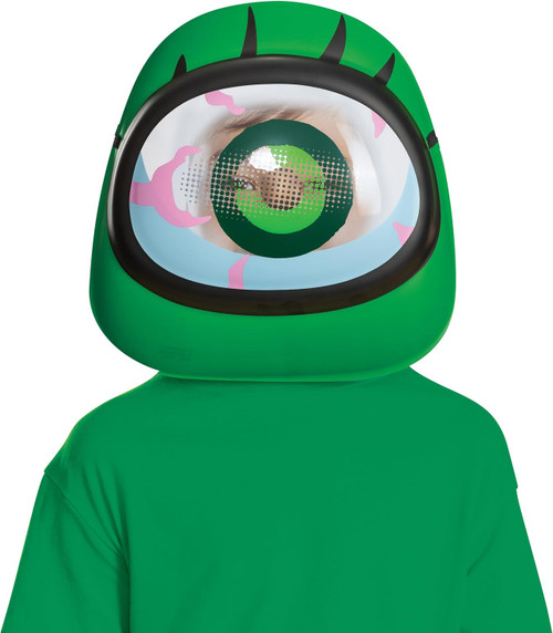 Green Impostor Plastic Mask Among Us Fancy Dress Up Halloween Costume Accessory