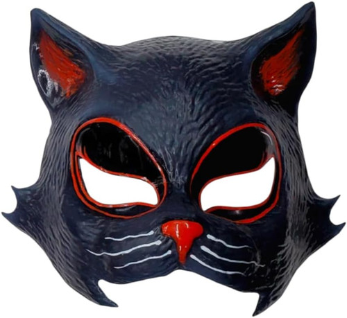 Allyson Cat Plastic Mask Halloween Ends Fancy Dress Up Adult Costume Accessory