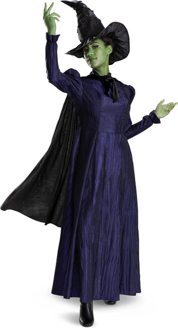 Elphaba Deluxe Wicked Witch Musical Movie Fancy Dress Up Halloween Adult Costume