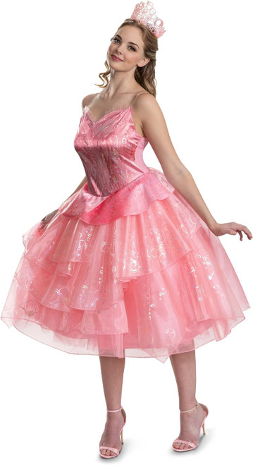 Glinda Deluxe Wicked Witch Musical Movie Fancy Dress Up Halloween Adult Costume
