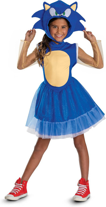 Sonic the Hedgehog Girl Classic Movie Fancy Dress Up Halloween Child Costume
