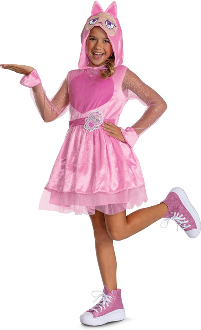 Mumu Monsters Pink Deluxe Hooded Dress Fancy Dress Up Halloween Child Costume