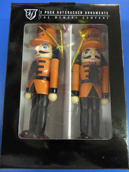 Oklahoma State Cowboys NCAA Wooden Nutcracker Ornaments