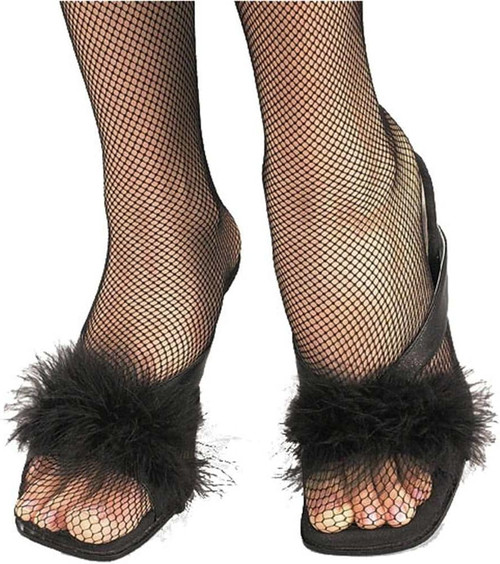 Mystery Lady Shoe Decorations Black Masquerade Party Halloween Costume Accessory