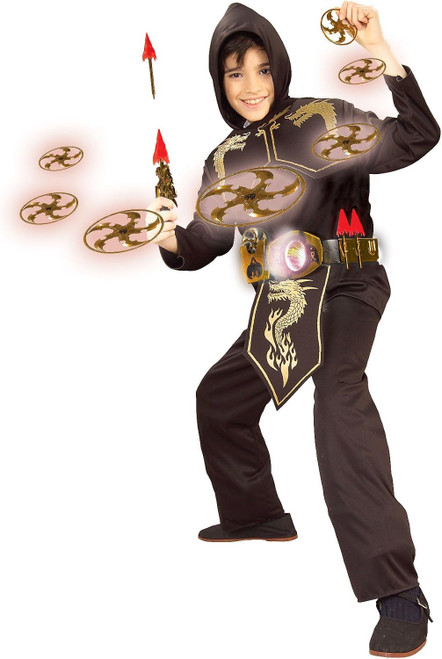 Ninja Action Belt Toy Weapon Fancy Dress Up Halloween Child Costume Accessory