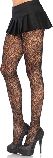 Vine Lace Two-Tone Spiral Pantyhose Fancy Dress Up Adult Costume Accessory