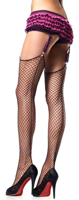 Industrial Net Backseam Stockings Black Fancy Dress Sexy Adult Costume Accessory