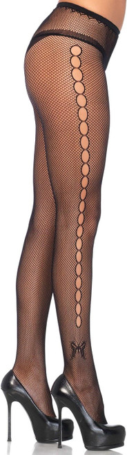 Seamless Spandex Fishnet Pantyhose w/Keyhole Butterfly Adult Costume Accessory