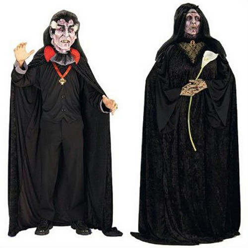 Til Death Do Us Part 2 Sided Vampire Lady Fancy Dress Up Halloween Adult Costume