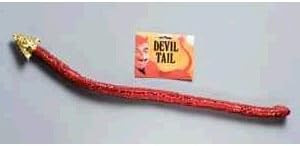 Sequin Devil Tail Red Gold Satan Demon Fancy Dress Halloween Costume Accessory