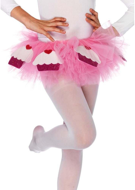 Cupcake Tutu w/Satin Bow Accent Fancy Dress Halloween Child Costume Accessory