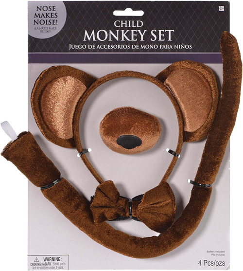 Monkey Kit Brown Jungle Animal Fancy Dress Up Halloween Child Costume Accessory