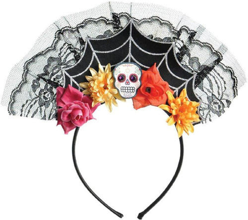Day of Dead Fashion Headband Sugar Skull Fancy Dress Halloween Costume Accessory