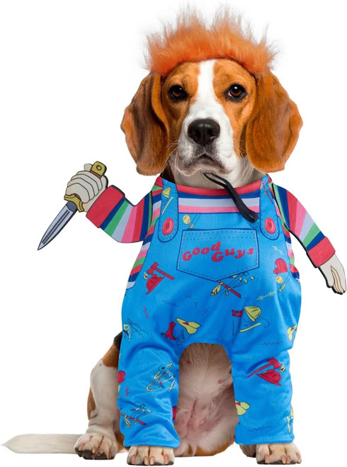 Chucky Value Child's Play Killer Doll Fancy Dress Halloween Dog Cat Pet Costume
