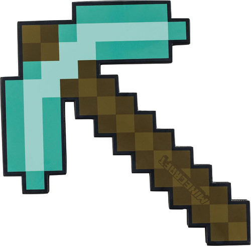 Foam Pickaxe Toy Prop Minecraft Fancy Dress Up Halloween Child Costume Accessory