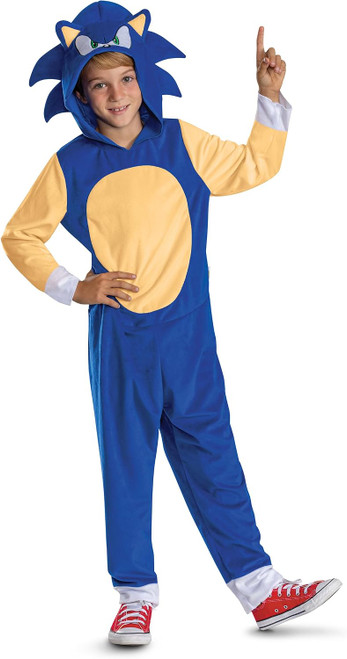Sonic the Hedgehog Hooded Jumpsuit Classic Fancy Dress Halloween Child Costume