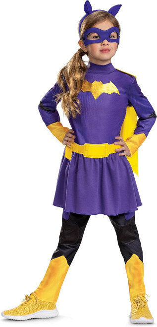 Batgirl Dress Classic Batwheels DC Superhero Fancy Dress Halloween Child Costume