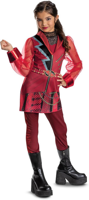 Red Classic Descendants Wicked Wonderland Fancy Dress Up Halloween Child Costume