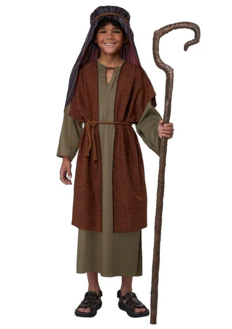 Nativity Shepherd Christmas Religious Boy Fancy Dress Up Halloween Child Costume