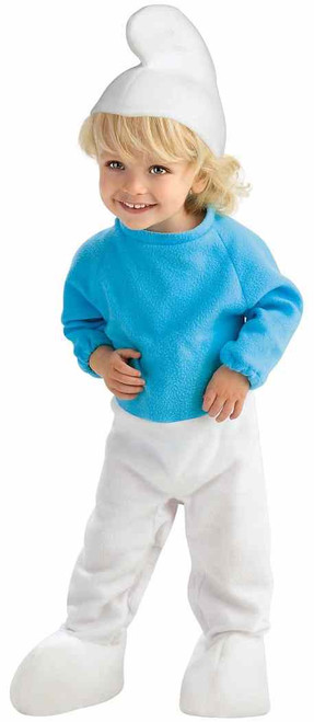 Smurf The Smurfs Cute Blue Fancy Dress Up Halloween Infant Toddler Child Costume