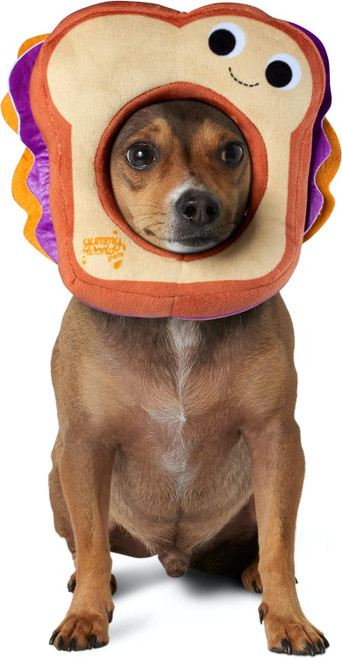 PB&J Headpiece Peanut Butter Jelly Fancy Dress Up Haloween Pet Dog Cat Costume