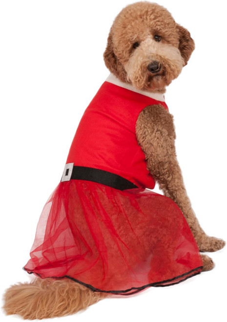 Santa's Sweetie Christmas Mrs. Claus Fancy Dress Up Haloween Pet Dog Cat Costume