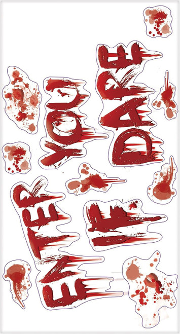 Asylum Bloody Enter Dare Haunted House Halloween Party Decoration Wall Grabber