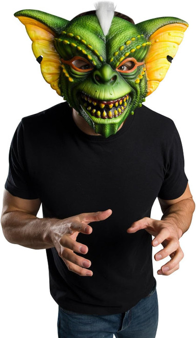 Stripe Plastic Mask Hair Gremlins Fancy Dress Halloween Adult Costume Accessory