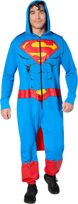 Superman Comfy Wear DC Comics Superhero Fancy Dress Up Halloween Adult Costume