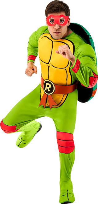 Raphael Deluxe TMNT Ninja Turtles Fancy Dress Up Halloween Adult Costume