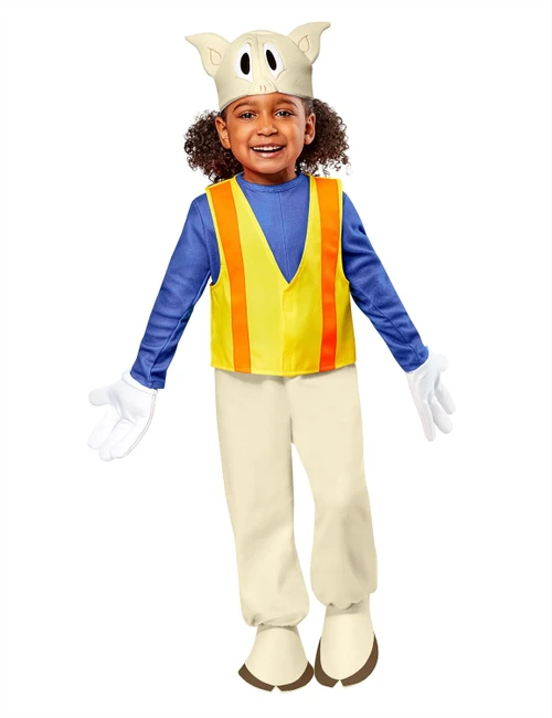 Porky Pig Bugs Bunny Builders Fancy Dress Up Halloween Toddler Child Costume