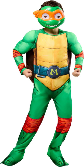 Michelangelo Deluxe TMNT Ninja Turtles Fancy Dress Up Halloween Child Costume