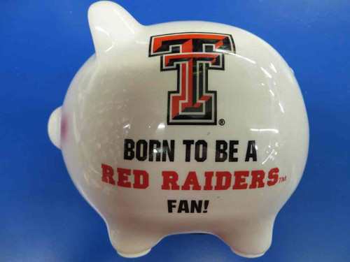 Texas Tech Red Raiders NCAA College Team Born to Be Piggy Bank