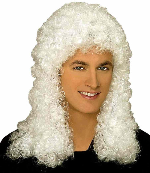 Judge Wig Long Curly Adult Costume Accessory