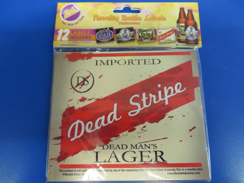 Halloween 12 ct. Bottle Labels - Beer (Dead Stripe)