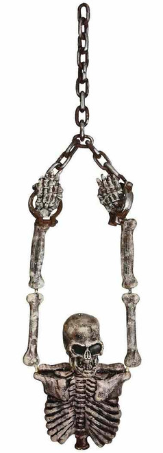 Hanging Skeleton Torso & Chain Prop Halloween Party Decoration